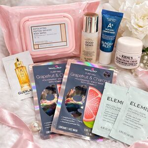 Luxury Skincare Mini Bundle | Sunday Riley, Kiehl’s, Elemis + MasksWipes